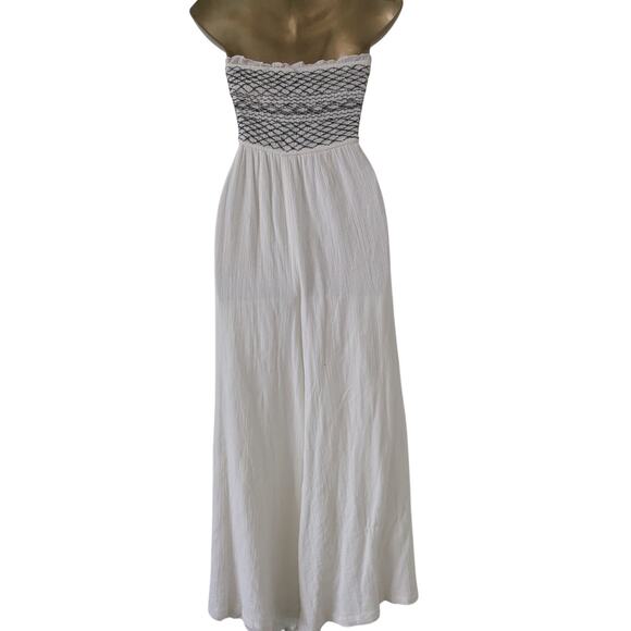 Free People CARMEN Sz XS Wide Leg Palazzo Smocked Jumpsuit - Picture 8 of 9